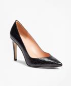Brooks Brothers Women's Crocodile-embossed Leather Point-toe Pumps