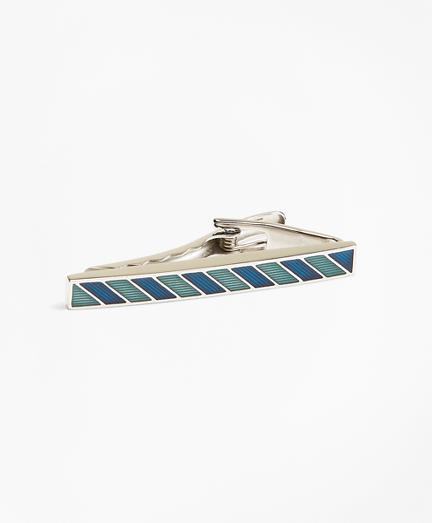 Brooks Brothers Argyle And Sutherland Stripe Enamel Tie Bar