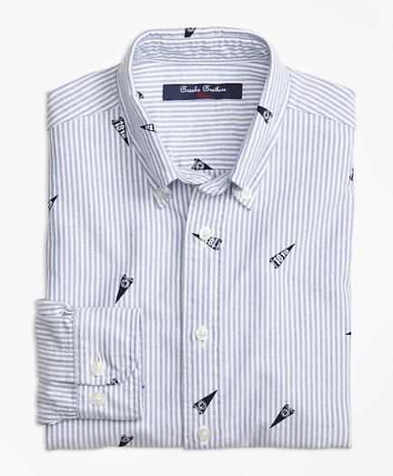 Brooks Brothers Striped Cotton Oxford Sport Shirt