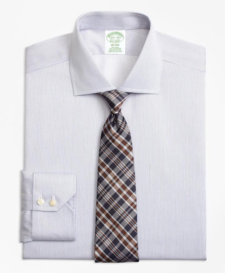 Brooks Brothers Men's Extra Slim Fit Slim-fit Dress Shirt, Non-iron Narrow Stripe