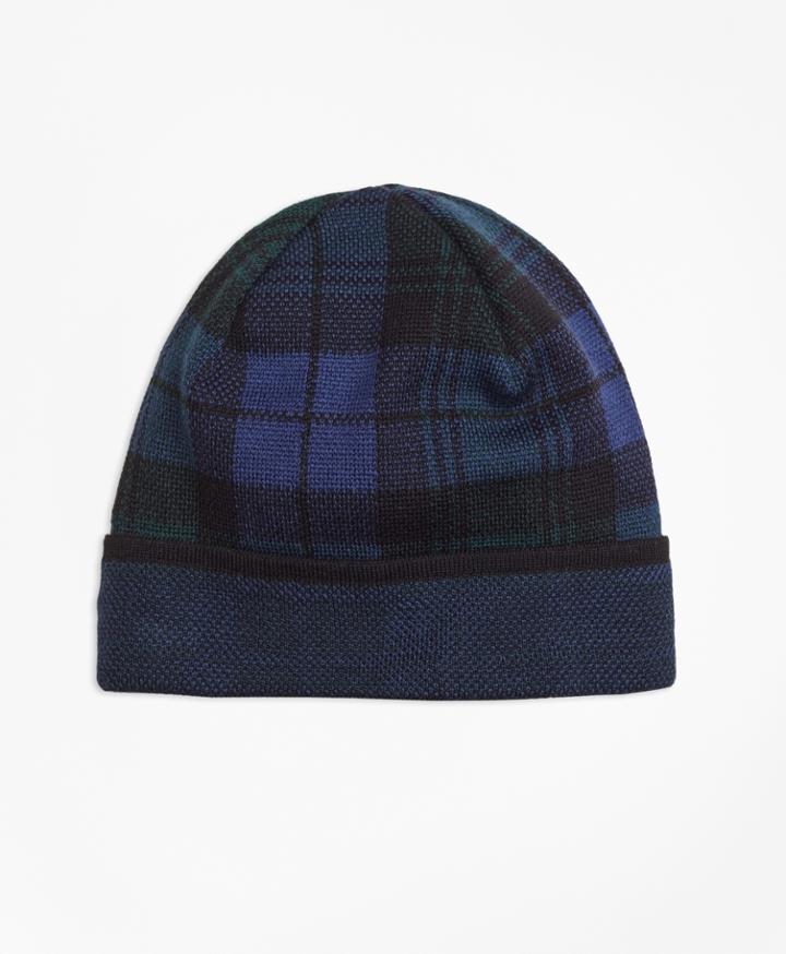 Brooks Brothers Men's Black Watch Tartan Beanie