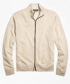 Brooks Brothers Contrast Tip Full-zip Cardigan