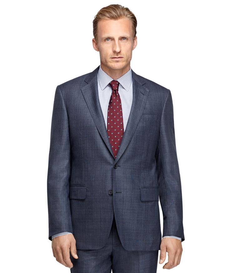 Brooks Brothers Men's Madison Fit Golden Fleece Saxxon Wool Plaid Suit