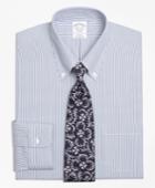 Brooks Brothers Men's Non-iron Slim Fit Candy Stripe Stretch Dress Shirt