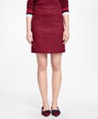 Brooks Brothers Women's Wool Houndstooth A-line Skirt
