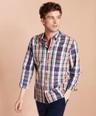 Brooks Brothers Plaid Yarn-dyed Broadcloth Sport Shirt