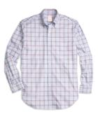 Brooks Brothers Men's Golden Fleece Madison Fit Bold Windowpane Sport Shirt