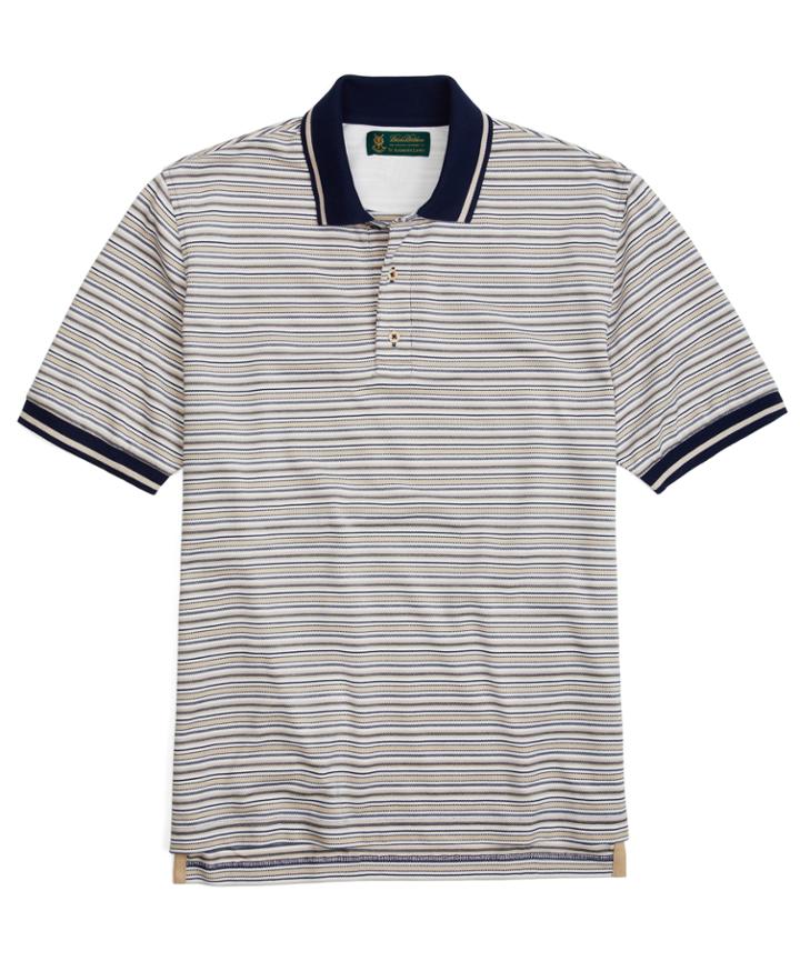 Brooks Brothers Men's St Andrews Links Multistripe Polo Shirt