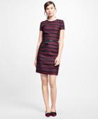 Brooks Brothers Wool Horizontal-stripe Dress