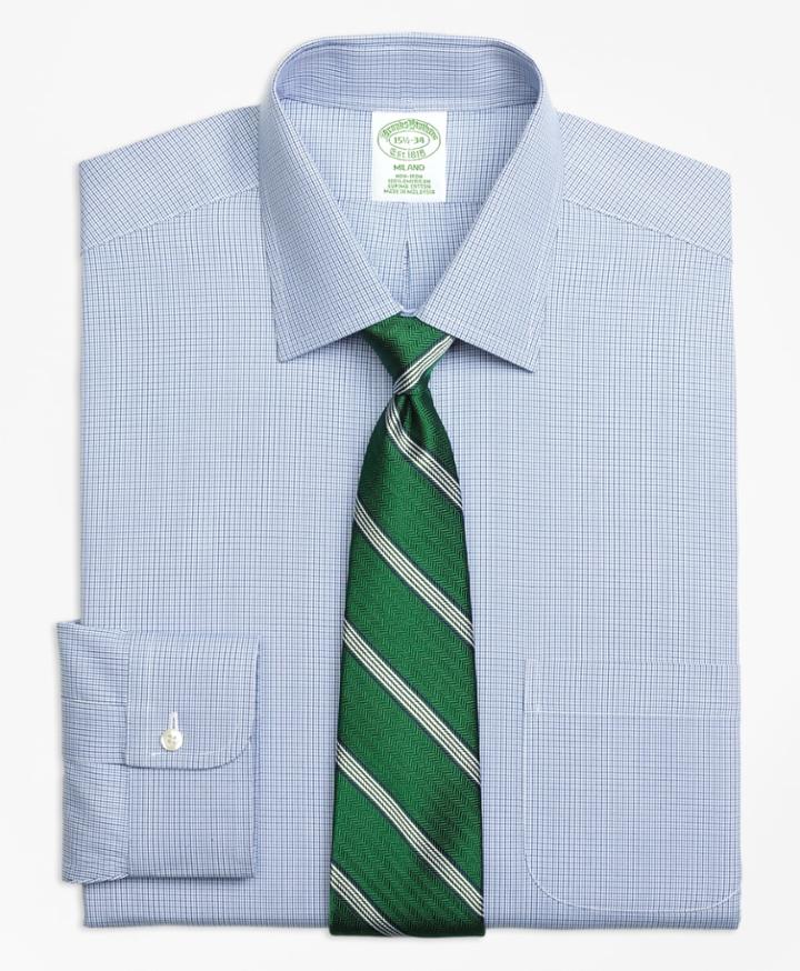 Brooks Brothers Men's Extra Slim Fit Slim-fit Dress Shirt, Non-iron Two-tone Houndstooth