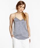 Brooks Brothers Women's Striped Silk Charmeuse Cami