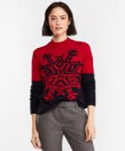 Brooks Brothers Women's Color-block Wool-blend Sweater