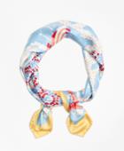 Brooks Brothers Women's Hula-dancer-print Silk Square Scarf
