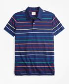 Brooks Brothers Men's Multi-color Striped Jersey Polo Shirt