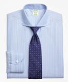 Brooks Brothers Men's Non-iron Extra Slim Fit Royal Oxford Twin Stripe Dress Shirt