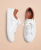 Brooks Brothers Men's White Contrast Leather Sneakers