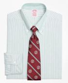 Brooks Brothers Traditional Fit Original Polo Button-down Oxford Ground Stripe Dress Shirt