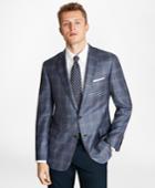 Brooks Brothers Men's Regent Fit Blue And Tan Plaid Sport Coat