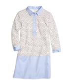 Brooks Brothers Cotton Waffle Knit Dress