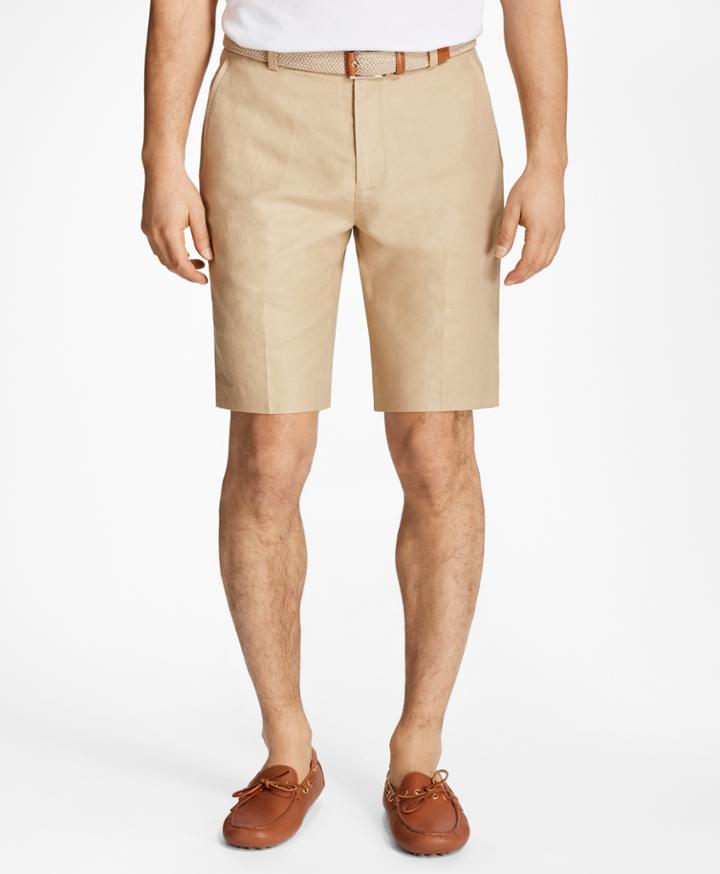 Brooks Brothers Men's Houndstooth Cotton And Linen Bermuda Shorts