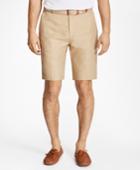 Brooks Brothers Men's Houndstooth Cotton And Linen Bermuda Shorts