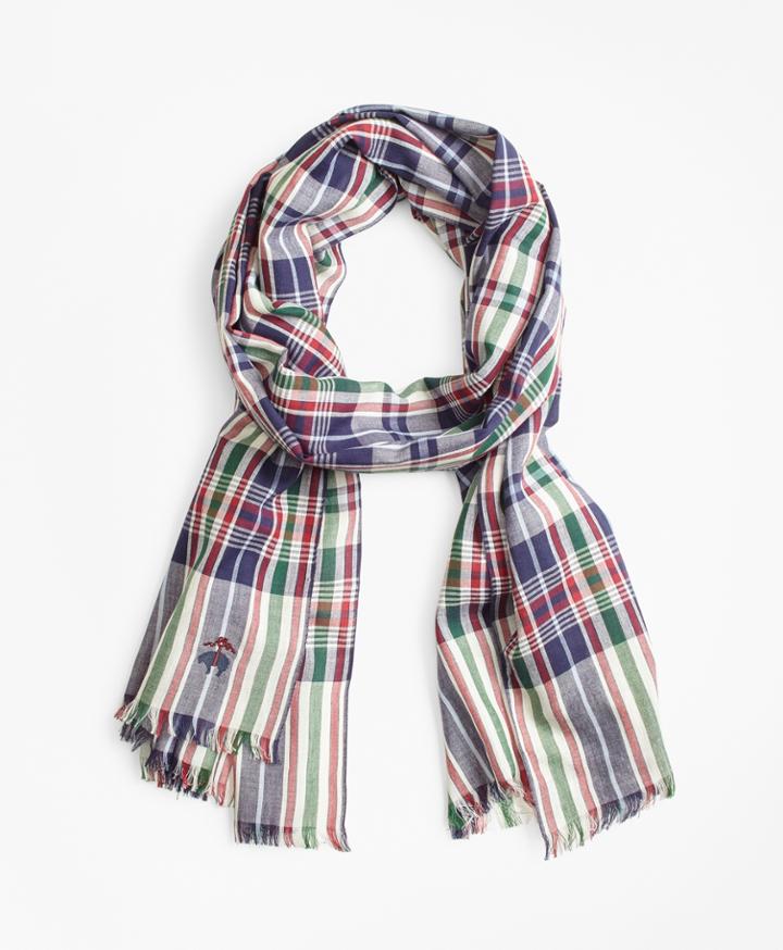 Brooks Brothers Men's Madras Scarf