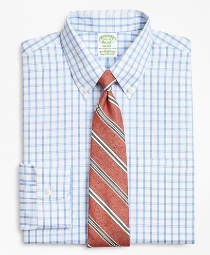 Brooks Brothers Stretch Milano Slim-fit Dress Shirt, Non-iron Outline Windowpane