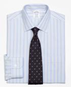 Brooks Brothers Men's Non-iron Slim Fit Hairline Alternating Stripe Dress Shirt