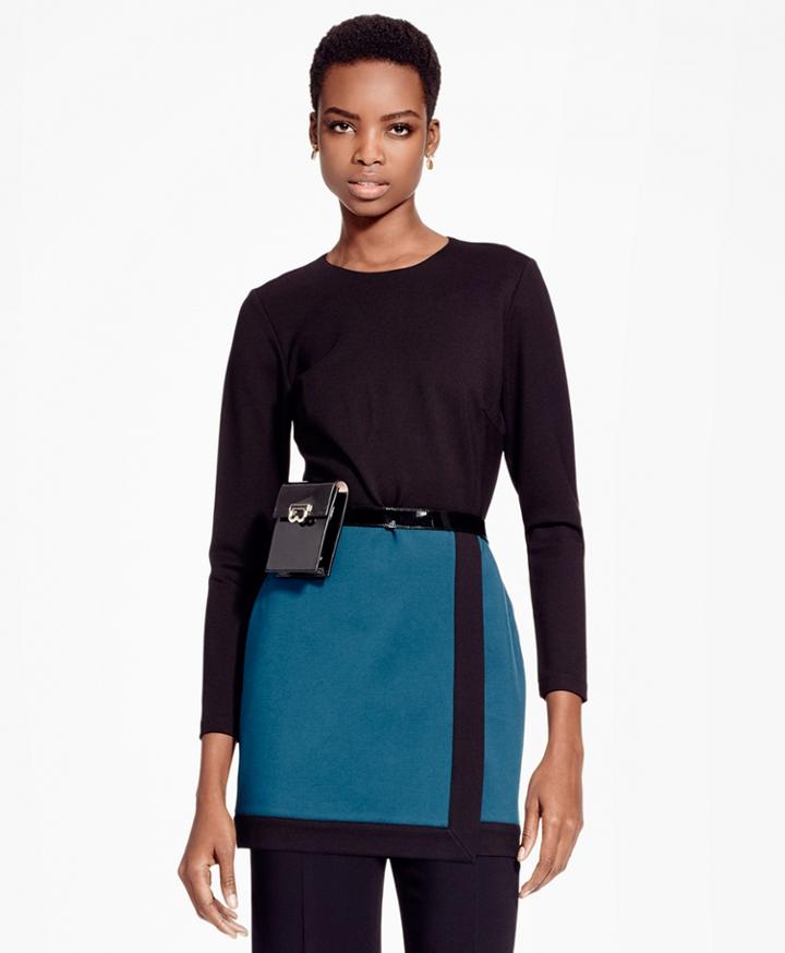 Brooks Brothers Women's Color-block Ponte Knit Tunic