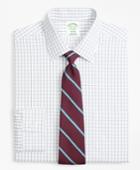 Brooks Brothers Men's Extra Slim Fit Slim-fit Dress Shirt, Non-iron Overcheck Windowpane