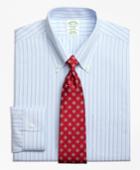 Brooks Brothers Men's Non-iron Extra Slim Fit Twin Hairline Stripe Dress Shirt