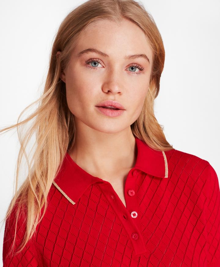Brooks Brothers Women's Pointelle Polo