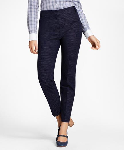 Brooks Brothers Slim-fit Diamond Jacquard Ankle Pants
