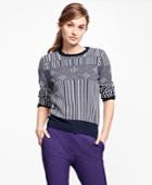 Brooks Brothers Women's Merino Wool Graphic Jacquard Sweater