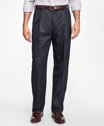 Brooks Brothers Madison Fit Pleat-front Stretch Flannel Trousers