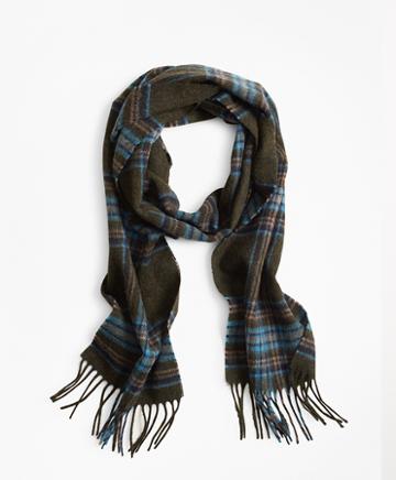 Brooks Brothers Blue Plaid Scarf