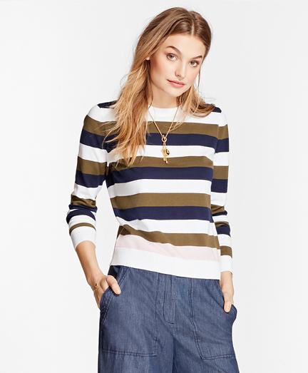 Brooks Brothers Striped Cotton Sweater