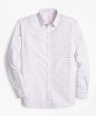 Brooks Brothers Men's Windowpane Nine-to-nine Cotton Poplin Shirt