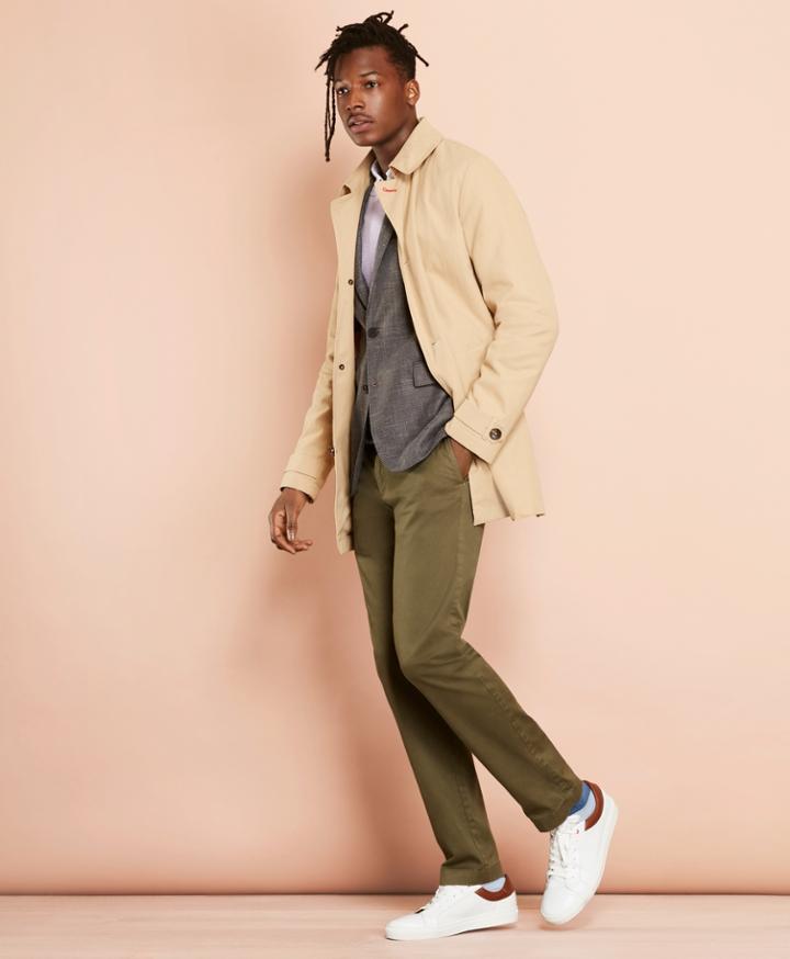 Brooks Brothers Men's Water-repellent Oxford Topcoat