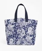 Brooks Brothers Paisley Canvas Tote Bag