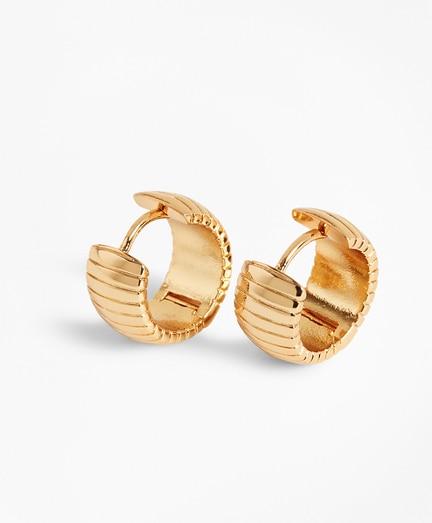 Brooks Brothers Gold-plated Omega Chain Hoop Earrings