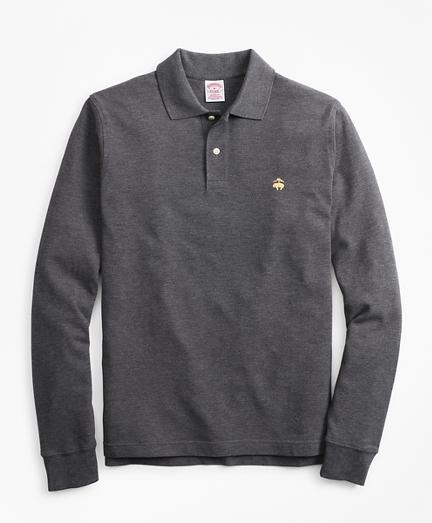 Brooks Brothers Original Fit Supima Long-sleeve Performance Polo Shirt-basic Colors