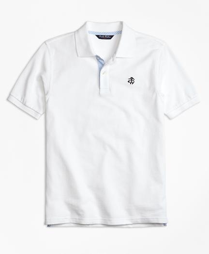 Brooks Brothers Oxford Trim Pique Polo Shirt