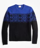 Brooks Brothers Merino Wool-blend Snowflake Crewneck Sweater