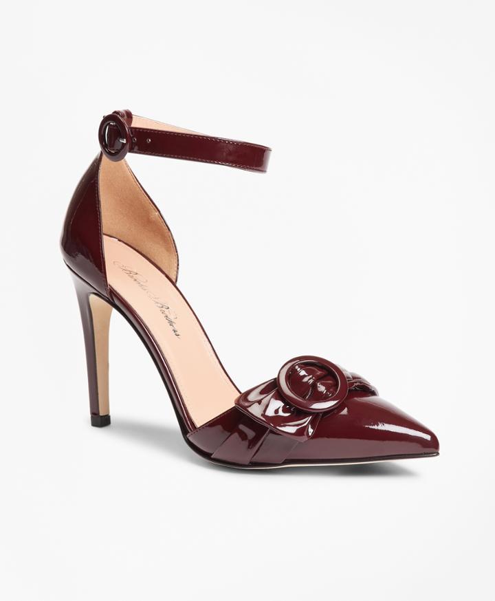 Brooks Brothers Women's Patent Leather Point-toe Sandals