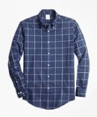 Brooks Brothers Regent Fit Windowpane Flannel Sport Shirt