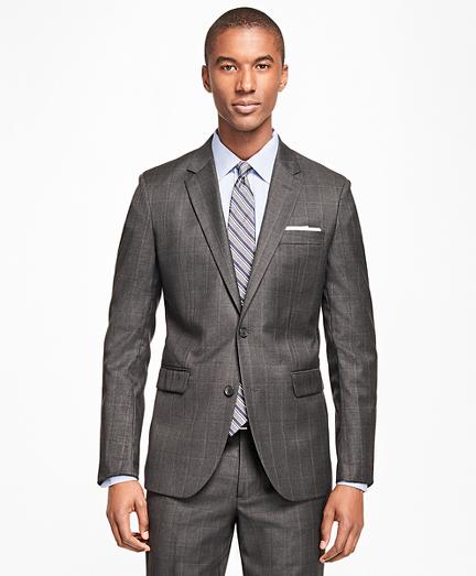 Brooks Brothers Milano Fit Saxxon Wool Windowpane 1818 Suit
