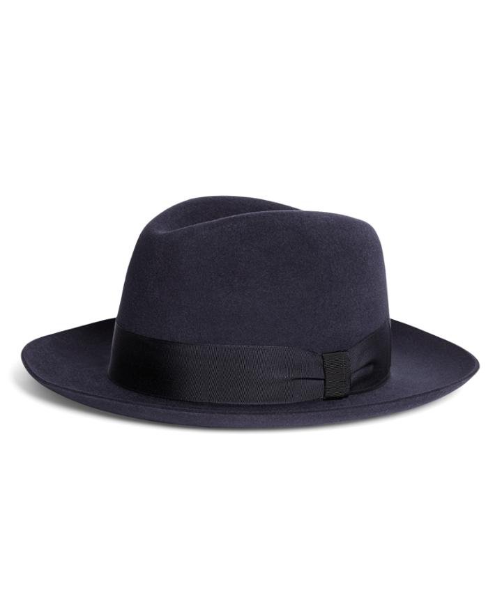 Brooks Brothers Men's Lock And Co. Prague Navy Fedora