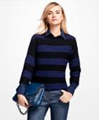 Brooks Brothers Women's Merino Wool Cropped Rugby Sweater