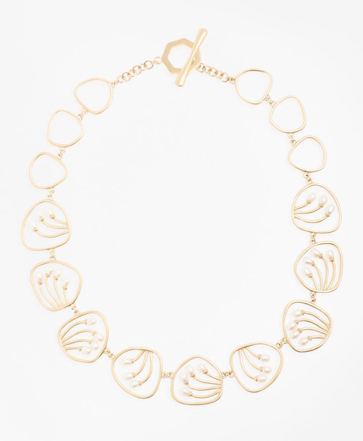 Brooks Brothers Women's Freshwater Pearl Gold-plated Necklace